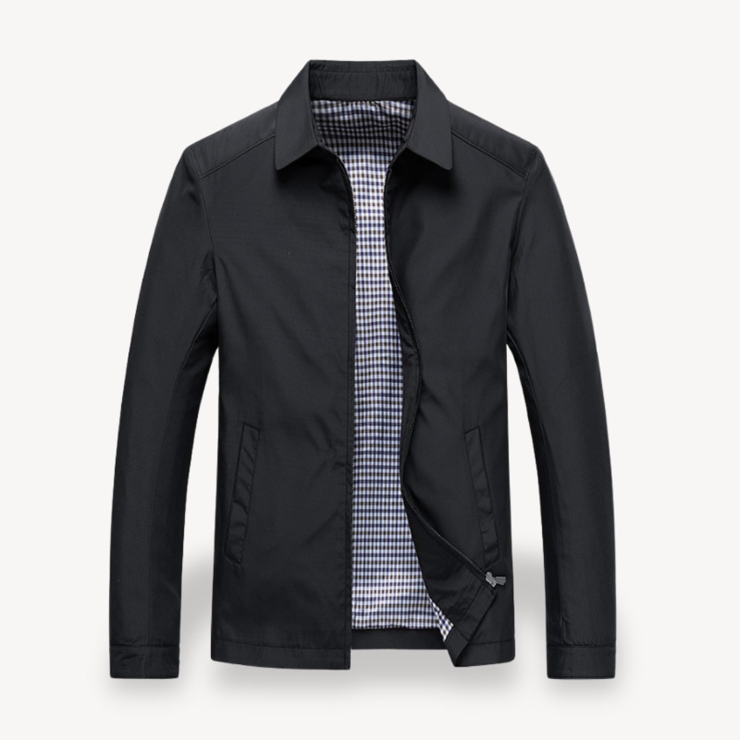 Veste d'été légère pour homme en coton à carreaux