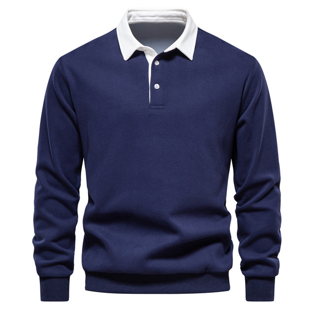 Polo homme manches longues moderne