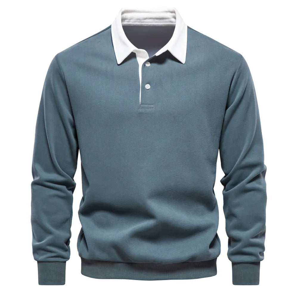 Polo homme manches longues moderne
