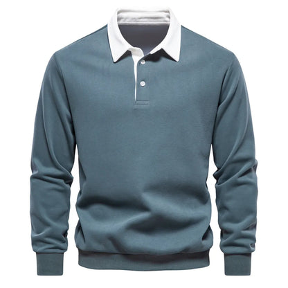 Polo homme manches longues moderne