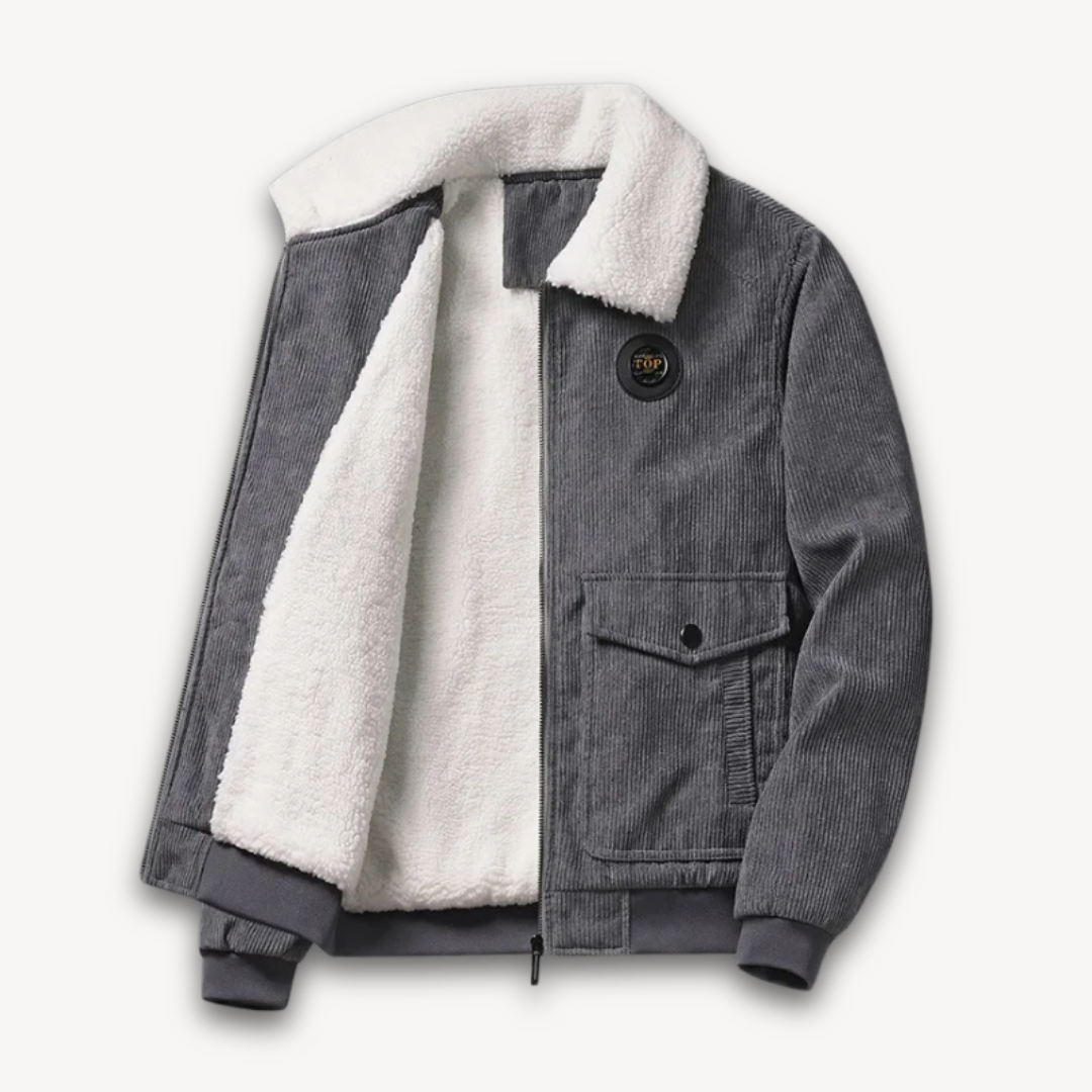 Veste d'hiver chaude pour homme en polaire Sherpa