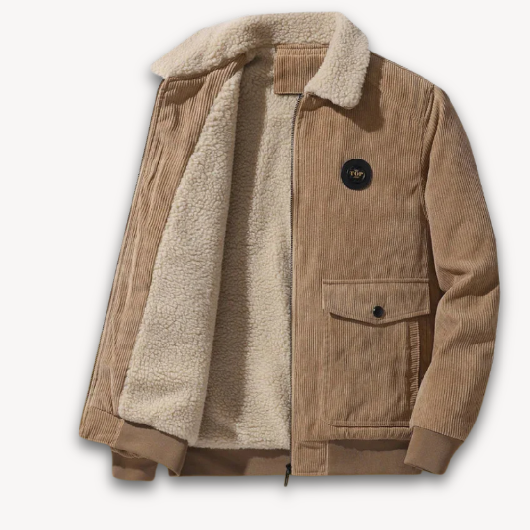 Veste d'hiver chaude pour homme en polaire Sherpa