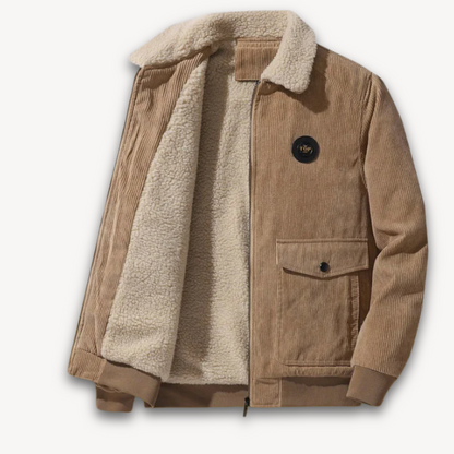 Veste d'hiver chaude pour homme en polaire Sherpa