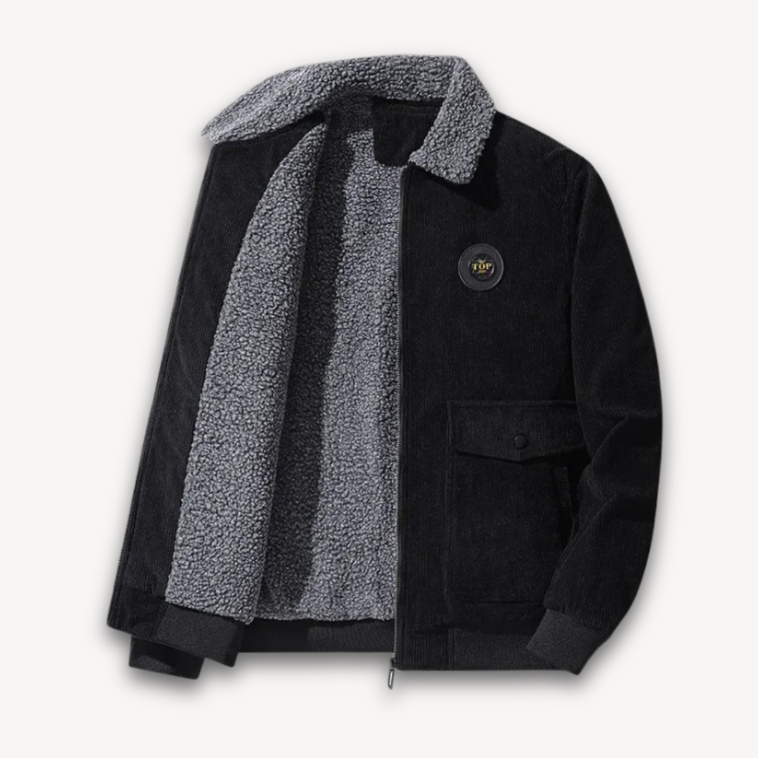 Veste d'hiver chaude pour homme en polaire Sherpa