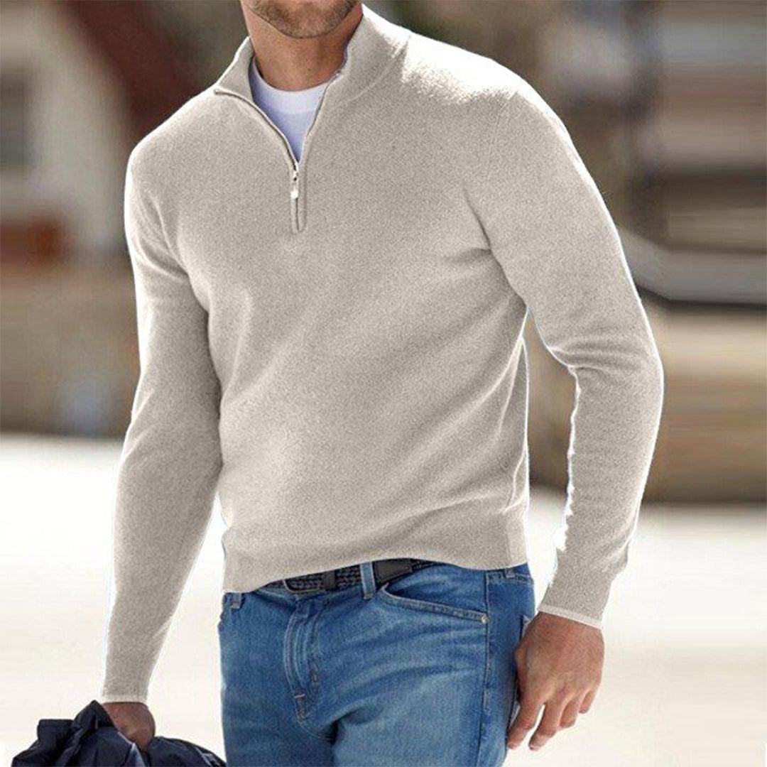 Pull à fermeture éclair confortable pour homme