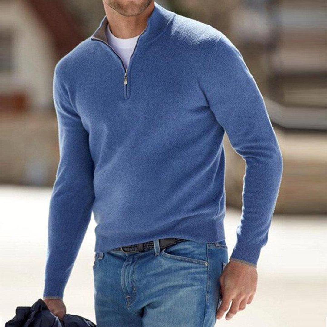 Pull à fermeture éclair confortable pour homme