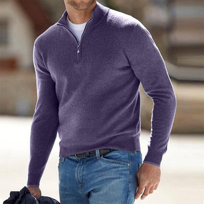 Pull à fermeture éclair confortable pour homme