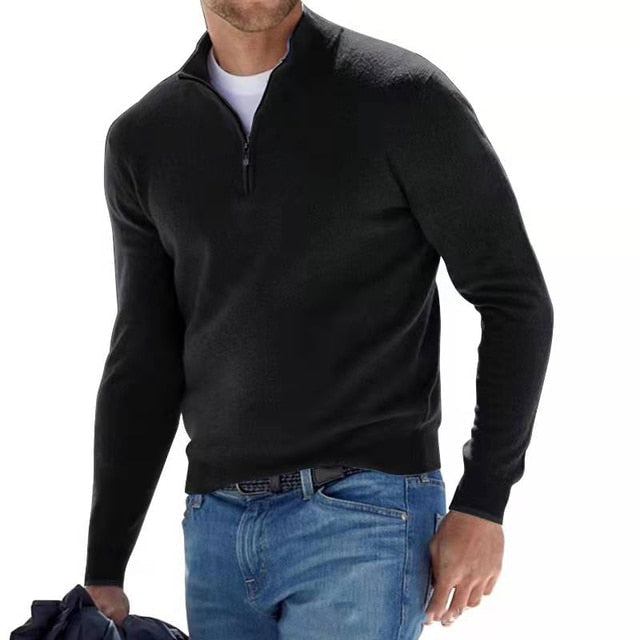 Pull en mérinos pour homme col en V chaud