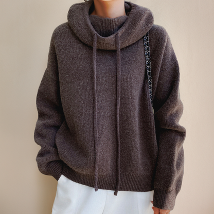 Pull en Mérinos doux à col roulé pour femme