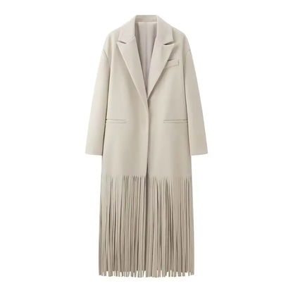 Manteau à pompons élégant pour femme