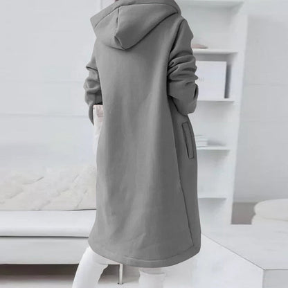 Stilvolle Mid-Länge Kapuzenjacke Damen - IdealeKleiden