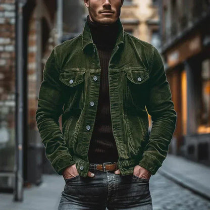 Blouson en cuir pour homme style rétro classique