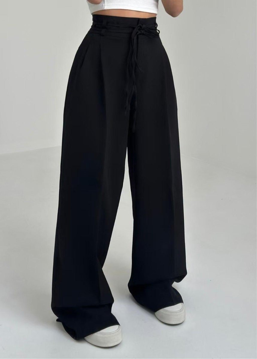 Pantalon femme Taille haute Élégant Jambe large