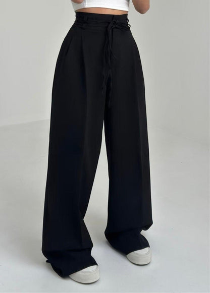 Pantalon femme Taille haute Élégant Jambe large