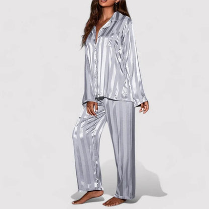 Ensemble pyjama fille motif rayé