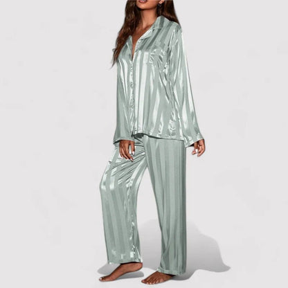 Ensemble pyjama fille motif rayé