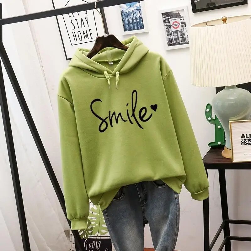Sweat-shirt zippé à capuche confortable avec motif Smiley