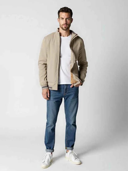Herren Bomberjacke Stylish Leder - IdealeKleiden