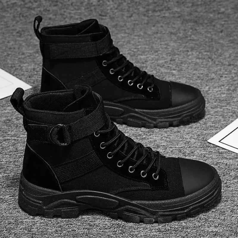 Bottes de moto en cuir pour hommes