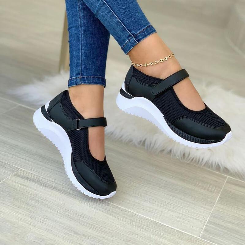 Baskets Femme Mesh Confortables Velcro