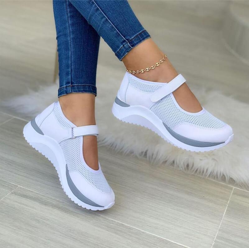 Baskets Femme Mesh Confortables Velcro