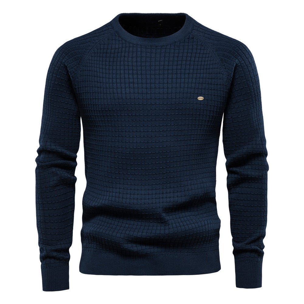 Herren Winterpullover Langärmlig Strukturiert - IdealeKleiden