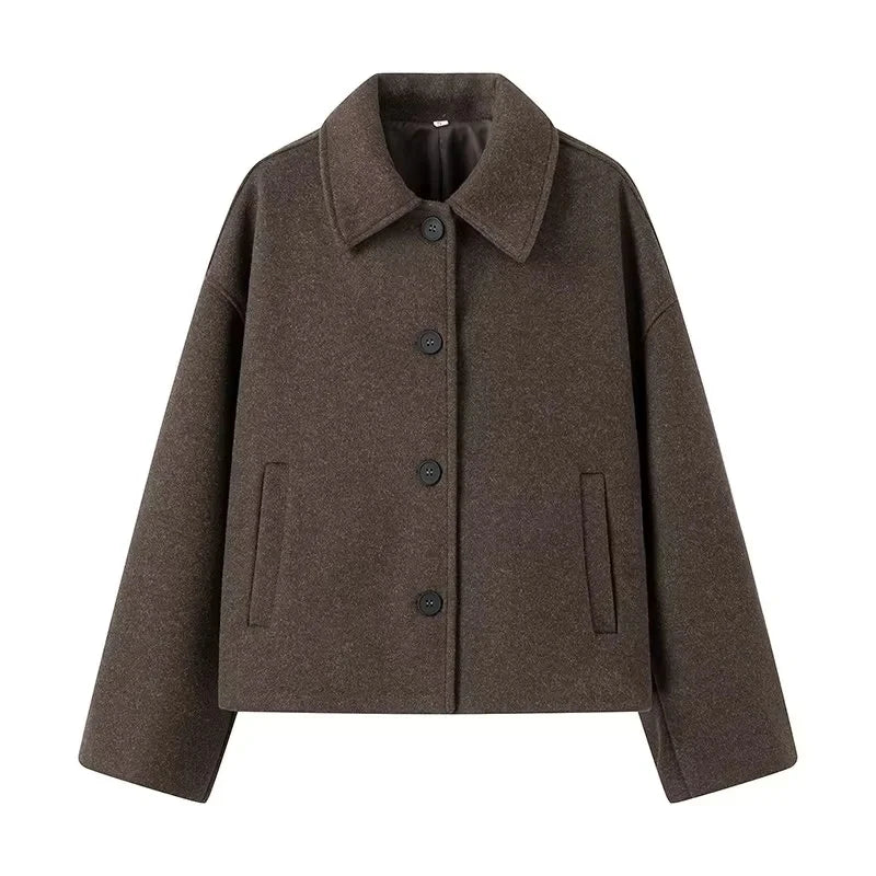 Veste courte en laine moderne pour femme