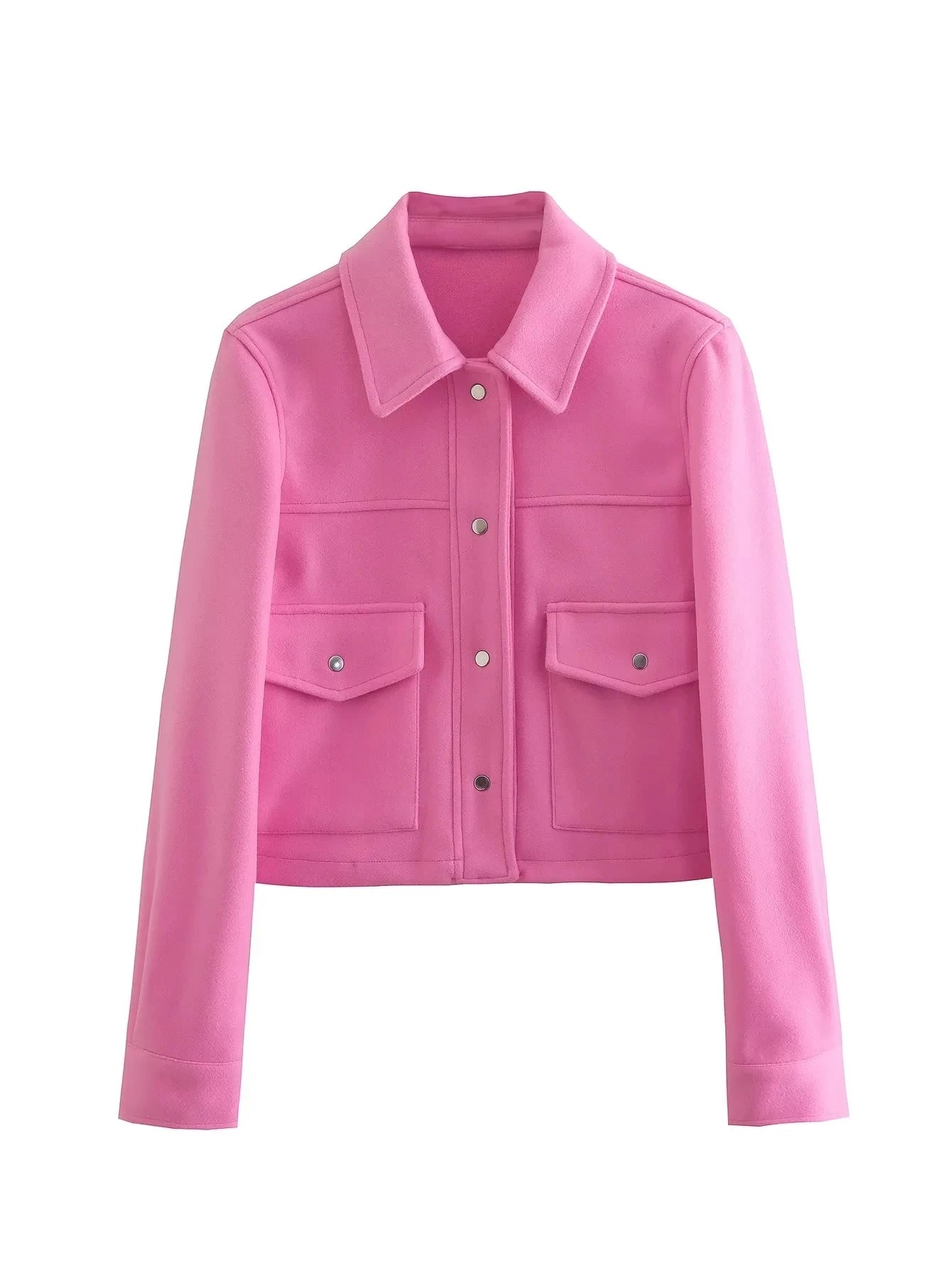 Veste mode courte forme cintrée fermeture boutonnée