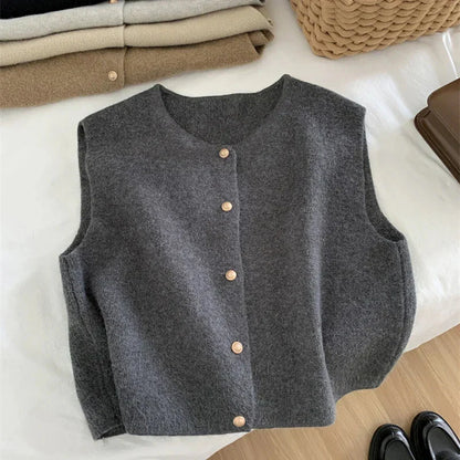 Gilet tricoté pour femmes Moderne Boutons