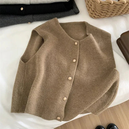 Gilet tricoté pour femmes Moderne Boutons