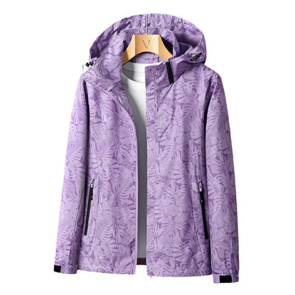 Veste d'extérieur pratique avec capuche et imprimé élégant