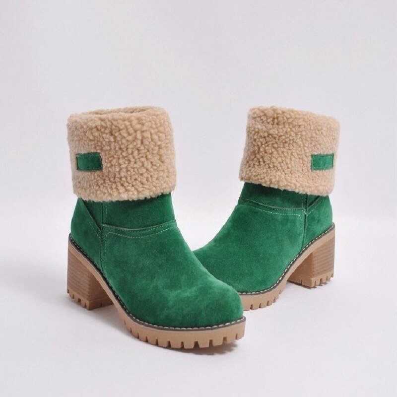 Bottes d'hiver fourrées chaudes