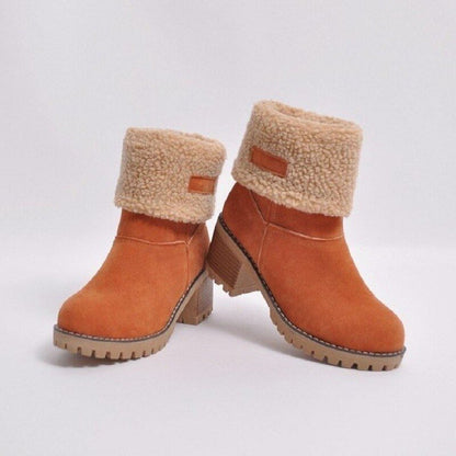 Bottes d'hiver fourrées chaudes