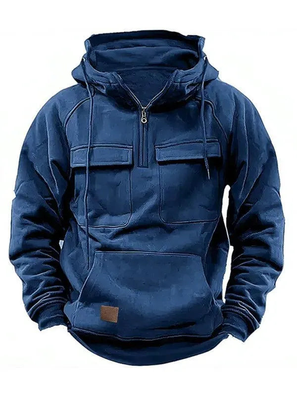 Veste d'hiver homme chaude à capuche et poches