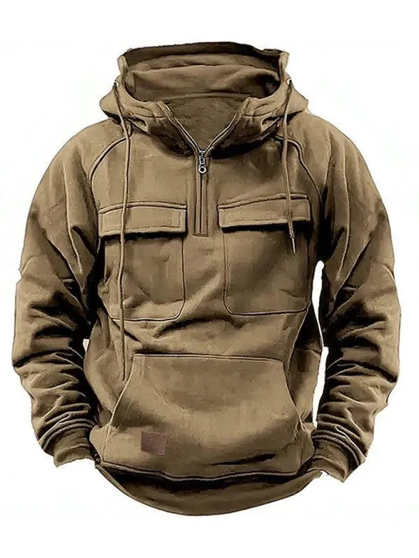 Veste d'hiver homme chaude à capuche et poches