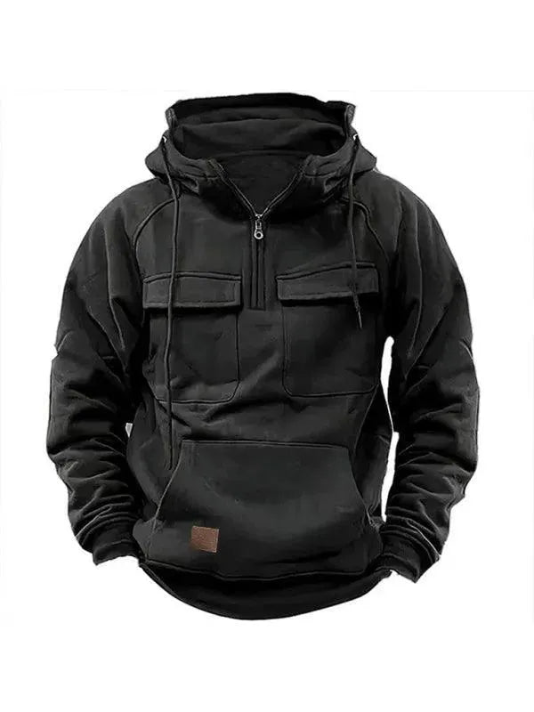 Veste d'hiver homme chaude à capuche et poches