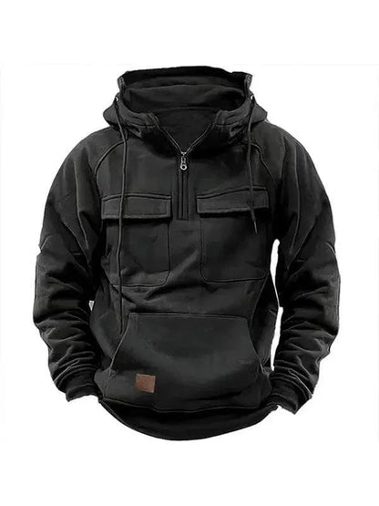 Veste d'hiver homme chaude à capuche et poches