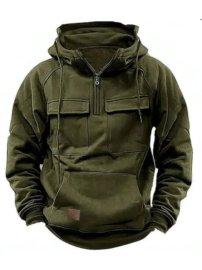 Veste d'hiver homme chaude à capuche et poches