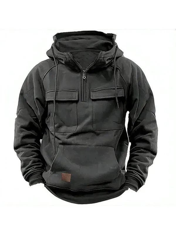 Veste d'hiver homme chaude à capuche et poches