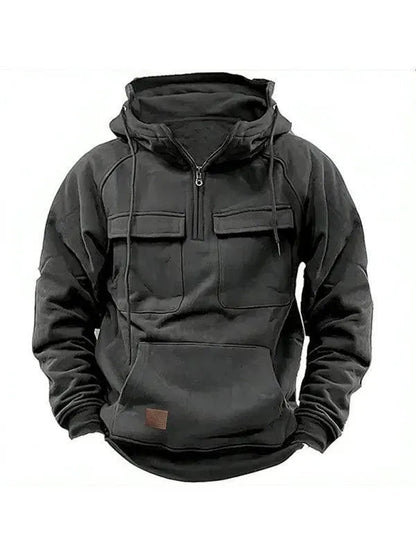 Veste d'hiver homme chaude à capuche et poches