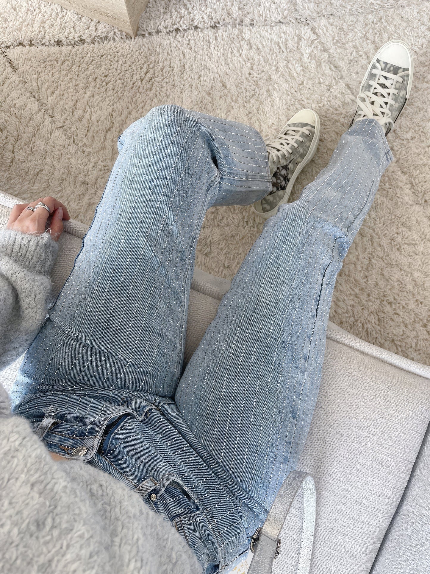 Glitzer Jeans Damen Hochglanz - IdealeKleiden