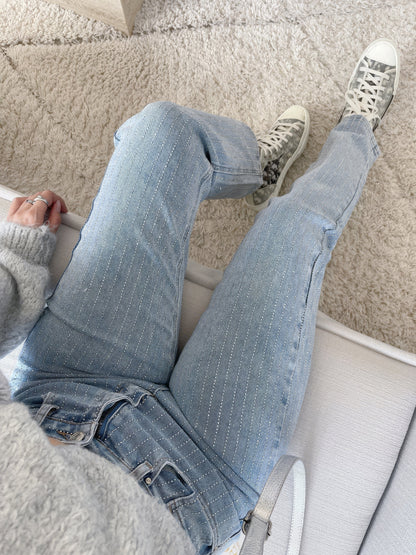 Glitzer Jeans Damen Hochglanz - IdealeKleiden