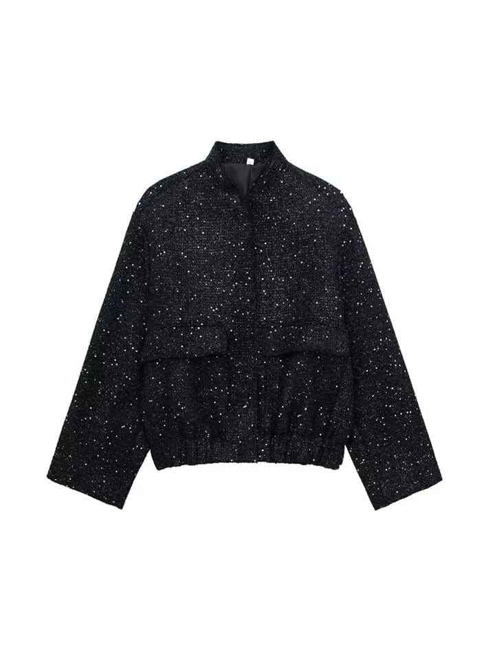 Blouson bomber femme brillant élégant