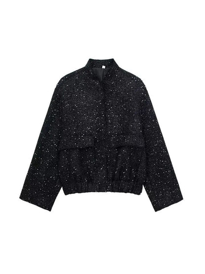 Blouson bomber femme brillant élégant