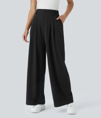 Pantalon femme élégant coupe large sur mesure