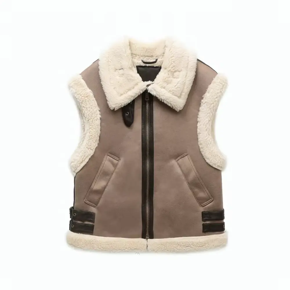 Gilet zippé coloré pour femme tricolore