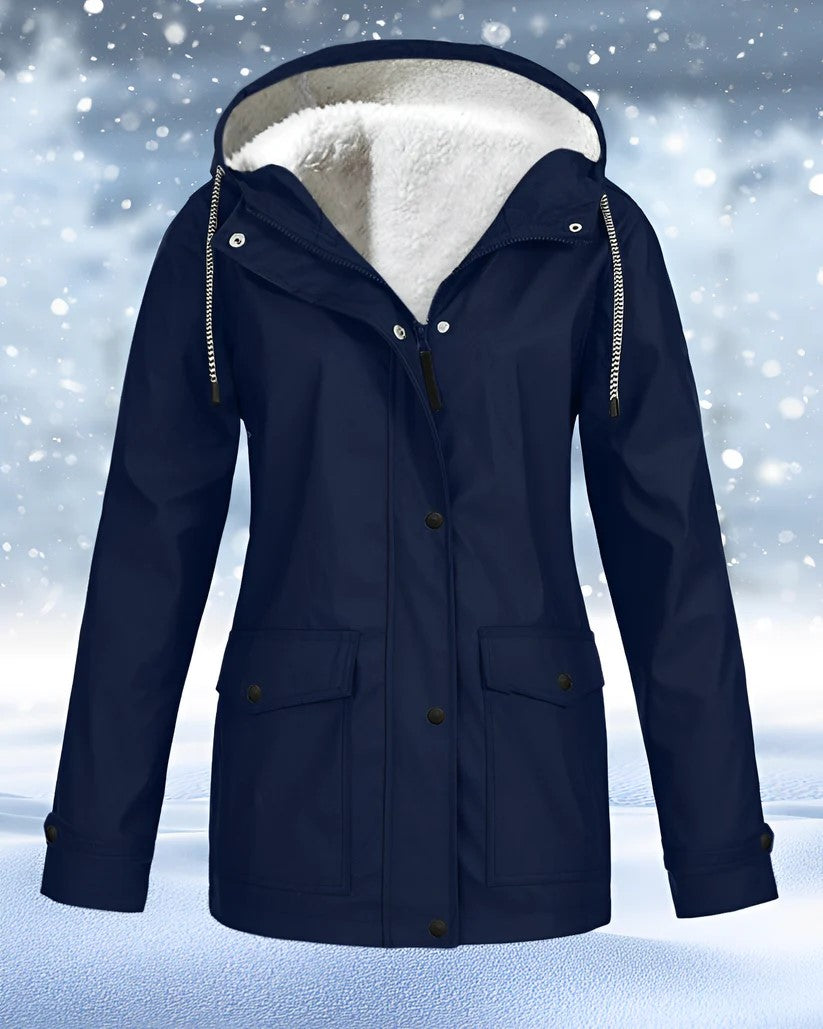 Parka d'hiver en fourrure synthétique doublé chaudement et isolé