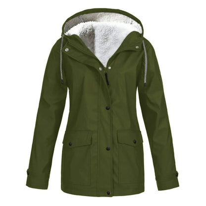 Parka d'hiver en fourrure synthétique doublé chaudement et isolé