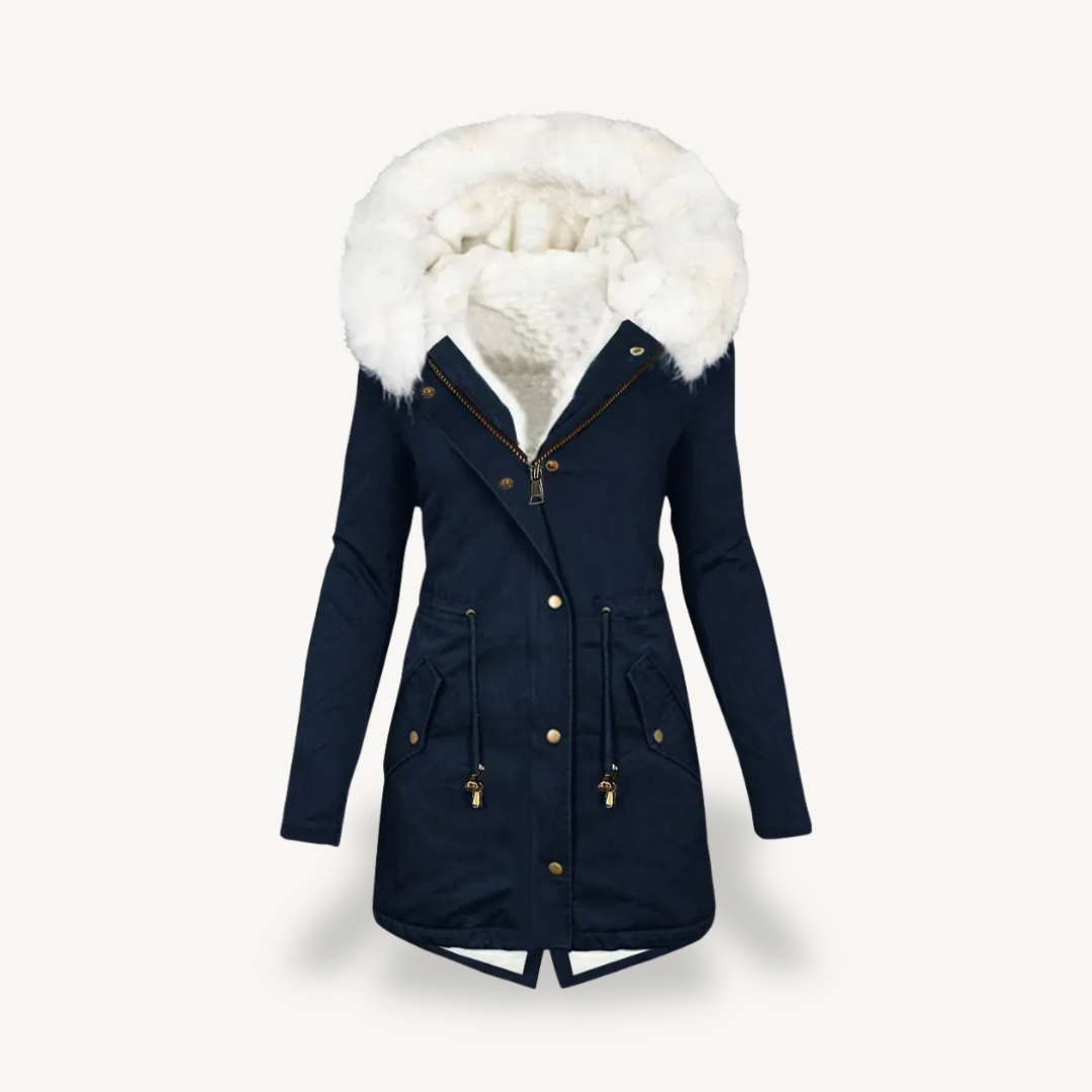 Parka en fausse fourrure pour femme, manteau d'hiver