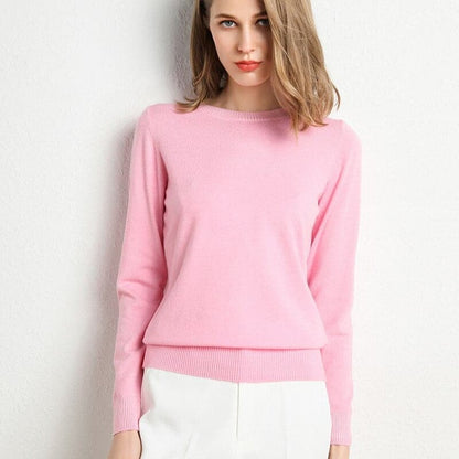 Sweat-shirt doux femme col rond manches longues